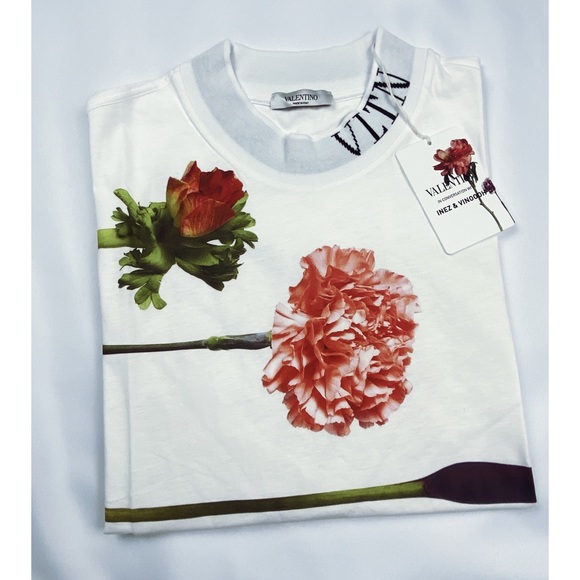 Valentino floral print T-shirt white / multicolor - Picture 3 of 13